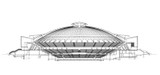【Famous Architecture Project】PalaLottomatica-Pier Luigi Nervi-Architectural CAD Drawings