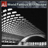 【Famous Architecture Project】PalaLottomatica-Pier Luigi Nervi-Architectural CAD Drawings