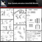 ★【Stair Autocad Blocks,details Collections】All kinds of Stair Design CAD Drawings