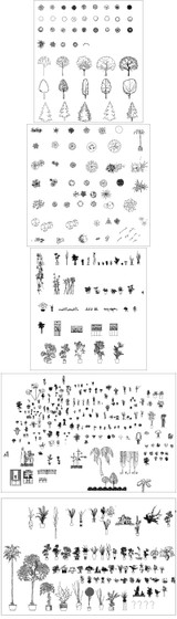 ★【Plants,flowers,tree Autocad Blocks Collections】All kinds of Plants CAD Blocks