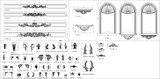 ★【Architectural Classical Element Autocad Blocks V.2】All kinds of architecture decorations CAD blocks Bundle