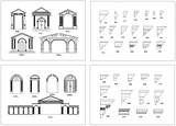 ★【Architectural Classical Element Autocad Blocks V.2】All kinds of architecture decorations CAD blocks Bundle