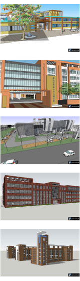 ★Best 20 Types of School Sketchup 3D Models Collection V.2