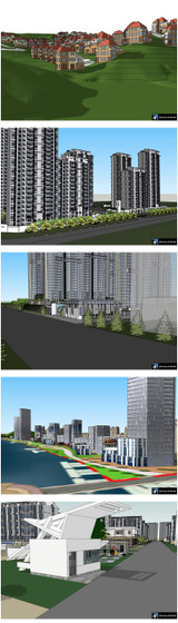 ★Best 20 Types of Residential Building Landscape Sketchup 3D Models Collection V.9
