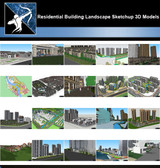 ★Best 20 Types of Residential Building Landscape Sketchup 3D Models Collection V.9