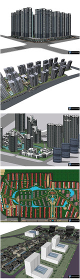 ★Best 20 Types of Residential Building Landscape Sketchup 3D Models Collection V.8
