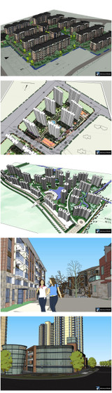 ★Best 20 Types of Residential Building Landscape Sketchup 3D Models Collection V.7