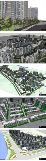 ★Best 20 Types of Residential Building Landscape Sketchup 3D Models Collection V.5