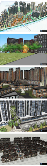 ★Best 20 Types of Residential Building Landscape Sketchup 3D Models Collection V.4