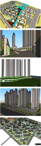 ★Best 20 Types of Residential Building Landscape Sketchup 3D Models Collection V.1
