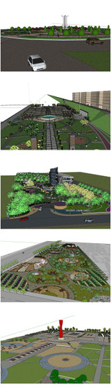 ★Best 15 Types of Plaza Landscape Sketchup 3D Models Collection V.2