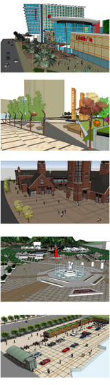 ★Best 15 Types of Plaza Landscape Sketchup 3D Models Collection V.1