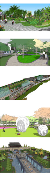 ★Best 20 Types of Park Landscape Sketchup 3D Models Collection V.2