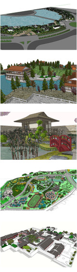 ★Best 20 Types of Park Landscape Sketchup 3D Models Collection V.2