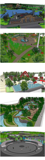 ★Best 20 Types of Park Landscape Sketchup 3D Models Collection V.2