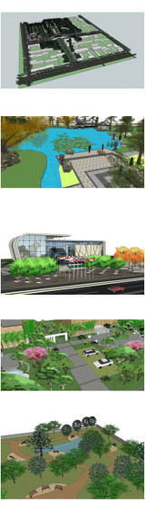 ★Best 20 Types of Park Landscape Sketchup 3D Models Collection V.1