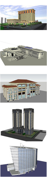★Best 20 Types of Hotel Sketchup 3D Models Collection V.1 (Recommanded!!)