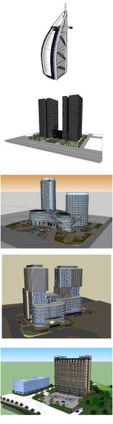 ★Best 20 Types of Hotel Sketchup 3D Models Collection V.1 (Recommanded!!)