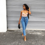 Femme High Jeans Pencil Jeans