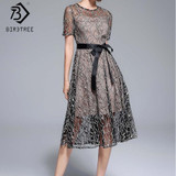 Lace Up Pieces Dress