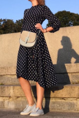 Vintage Printing Dot Overalls Dress