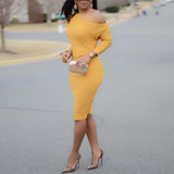 Bodycon Lady Midi Sheath Sexy Dress