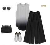 Wide Leg  Loose Drawstring Pants