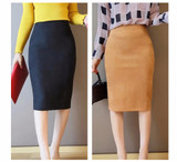 Suede Midi Pencil Skirt