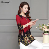 Three Quarter Slim Floral Long Shirt