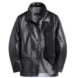 Men Real Leather Jacket Genuine Cow Leather