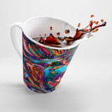 Rainbow Geode Latte Mug