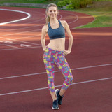 Pastel Building Blocks Capri Leggings