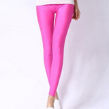 Solid Candy Neon Leggings for Women High Stretched Female Legging Pants Girl Clothing Leggings