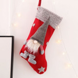 Christmas Stockings Holders With 3D Gnome Doll Xmas Tree Hanging Pendant Fireplace Ornaments Holiday Decorations