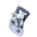 Christmas Stockings Holders With 3D Gnome Doll Xmas Tree Hanging Pendant Fireplace Ornaments Holiday Decorations