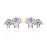 Cute Unicorn Necklace Fashion Cartoon Horse Jewelry Accessories For Girls Children Kids Women Party Animal Pendant Bracelet Set