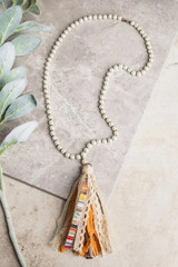 SERAPE PEARL TASSEL NECKLACE