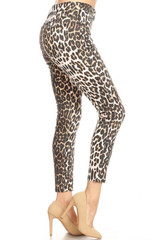HIGH RISE LEOPARD PRINT PANTS
