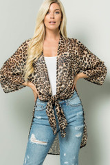 LEOPARD PRINT KIMONO