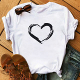 Female T-shirt Romantic Heart Shaped Flowers Vogue Kawaii Harajuku T-Shirt Women Summer Casual Tshirts Korean Style Graphic Tops Female T-shirt Romantic Heart Shaped Flowers Vogue Kawaii Harajuku T-Shirt Women Summer Casual Tshirts Korean Style Graphic Tops