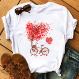 Female T-shirt Romantic Heart Shaped Flowers Vogue Kawaii Harajuku T-Shirt Women Summer Casual Tshirts Korean Style Graphic Tops Female T-shirt Romantic Heart Shaped Flowers Vogue Kawaii Harajuku T-Shirt Women Summer Casual Tshirts Korean Style Graphic Tops