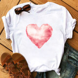 Female T-shirt Romantic Heart Shaped Flowers Vogue Kawaii Harajuku T-Shirt Women Summer Casual Tshirts Korean Style Graphic Tops Female T-shirt Romantic Heart Shaped Flowers Vogue Kawaii Harajuku T-Shirt Women Summer Casual Tshirts Korean Style Graphic Tops