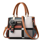 Casual Plaid Shoulder Bag/Crossbody Bags Leather