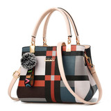Casual Plaid Shoulder Bag/Crossbody Bags Leather