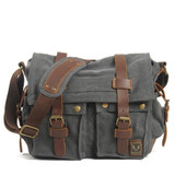 Canvas leather men messenger Bags