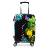 NEWCOM Pattern 24" Hardside Suitcase Built-In TSA Lock Spinner Wheels