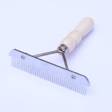 Grooming Rake 7" w/Medium Spaced Teeth and Ergo Handle for Pets