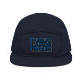 PLP New Logo - Blue and Grey 5 Panel Camper