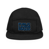 PLP New Logo - Blue and Grey 5 Panel Camper