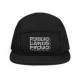 PLP New Logo - Black and White 5 Panel Camper